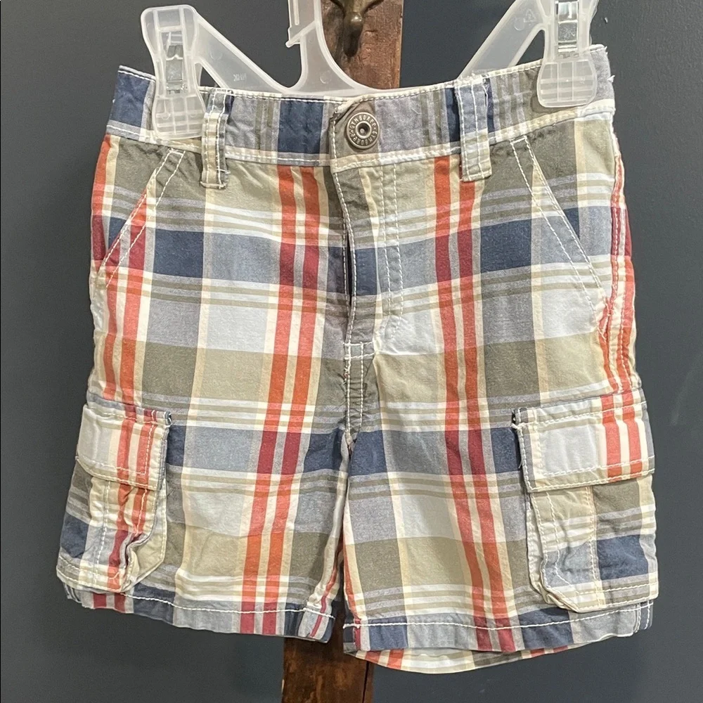 Gymboree Plaid Kids Shorts - Red, Blue, Tan
